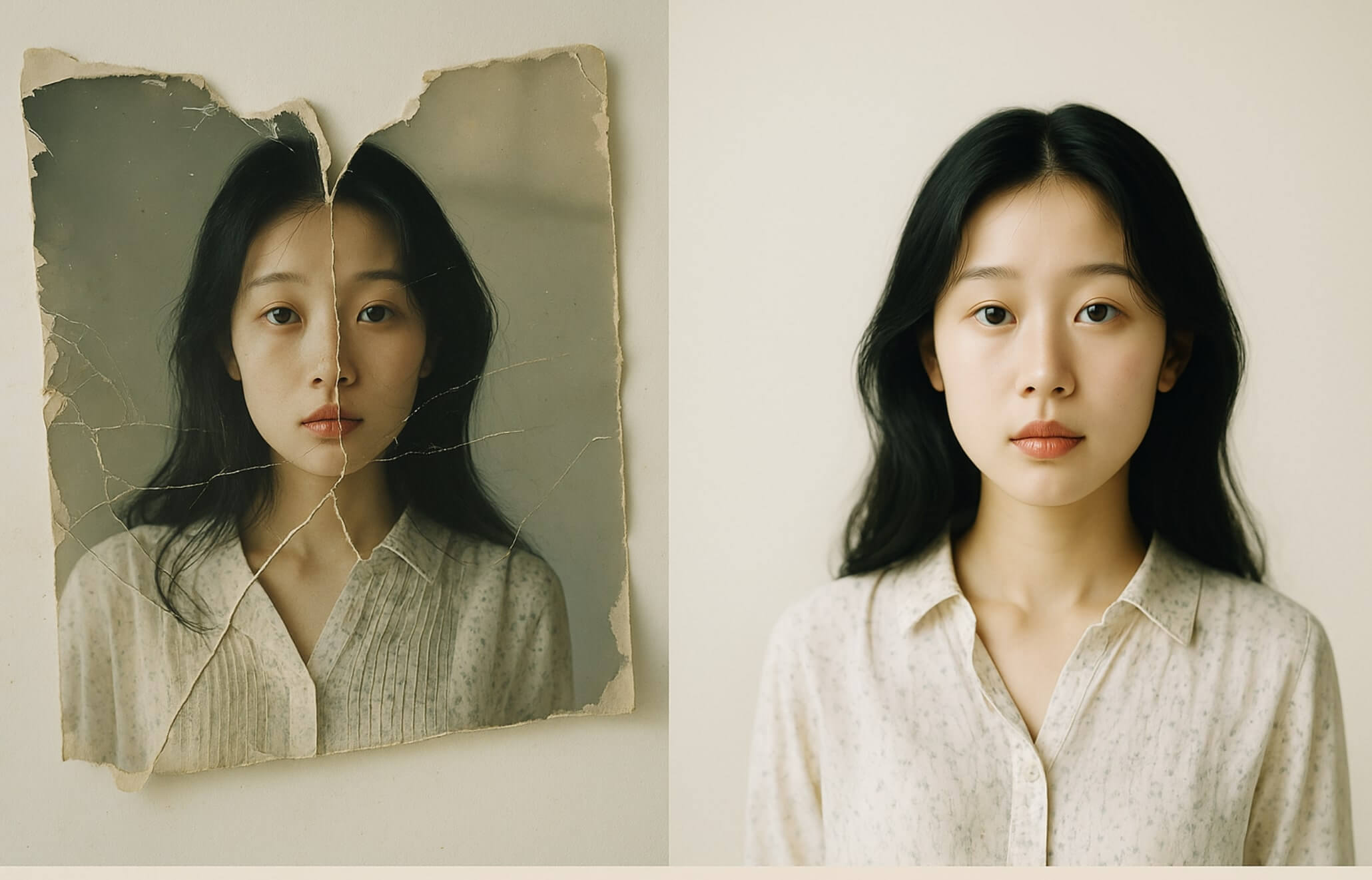 Photo restoration example